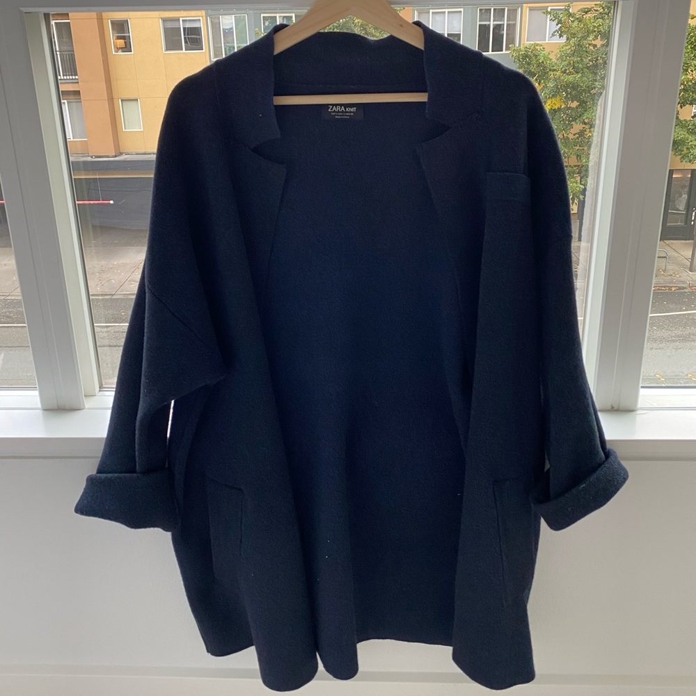Navy Knit Zara Sweater Size S